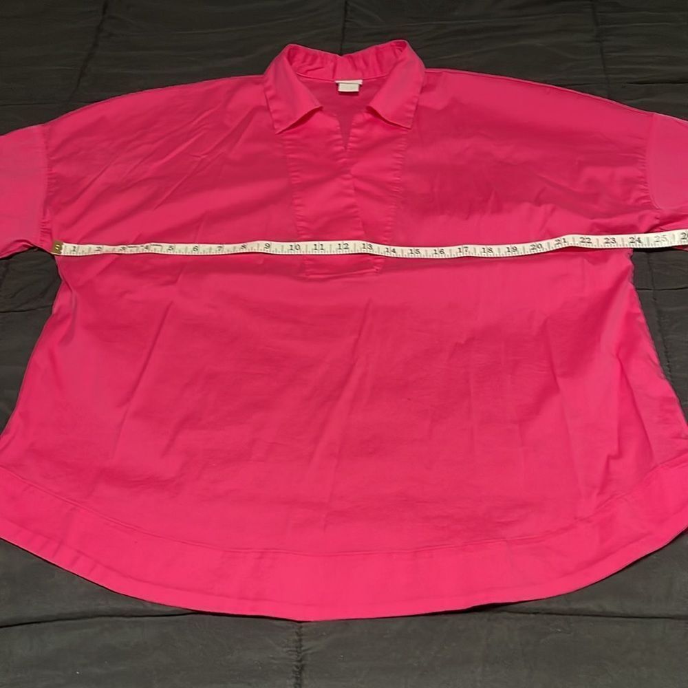 Chico’s Size 2 Pink Collar Pullover. 3/4 sleeves. - Picture 4 of 6
